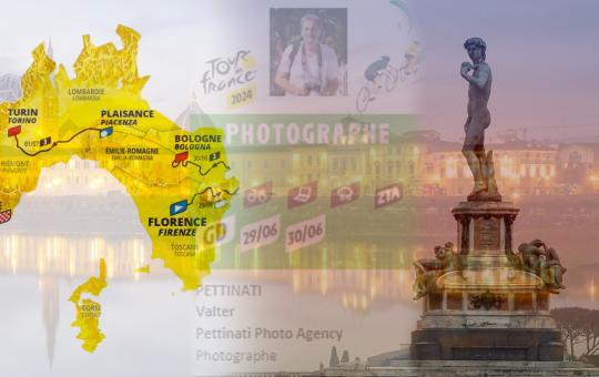 Valter Pettinati fotoreporter accreditato al Tour de France