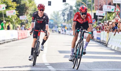 Clément Champoussin su Michael Storer nel Giro di Toscana