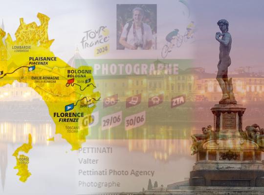 Valter Pettinati fotoreporter accreditato al Tour de France